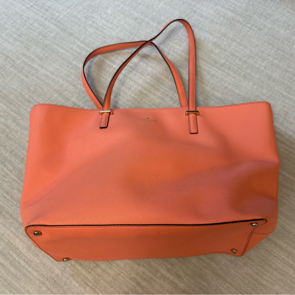 Kate Spade zip top tote, melon orange!